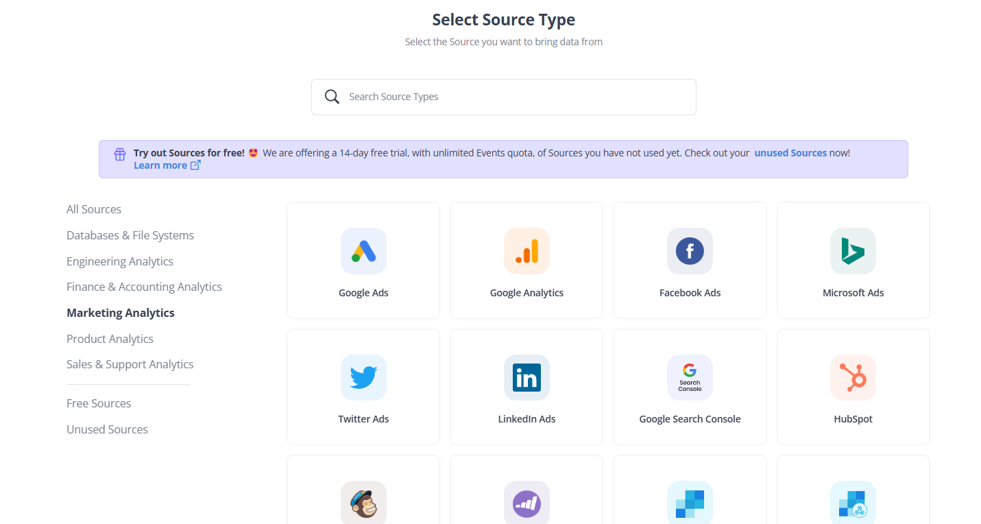 Marketing Analytics Software as Source
