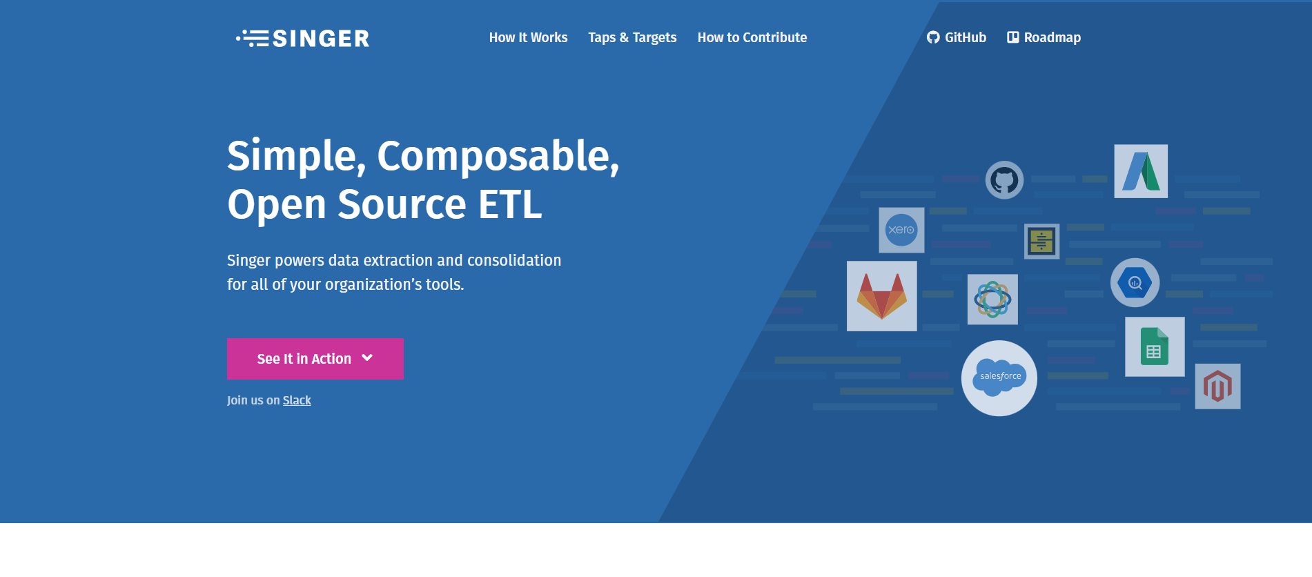 Singer Home page
