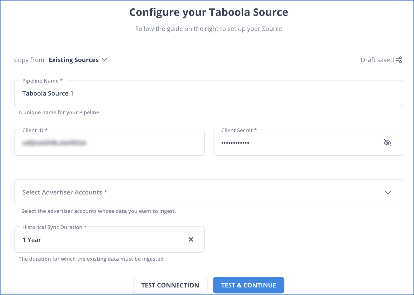 Taboola as Source