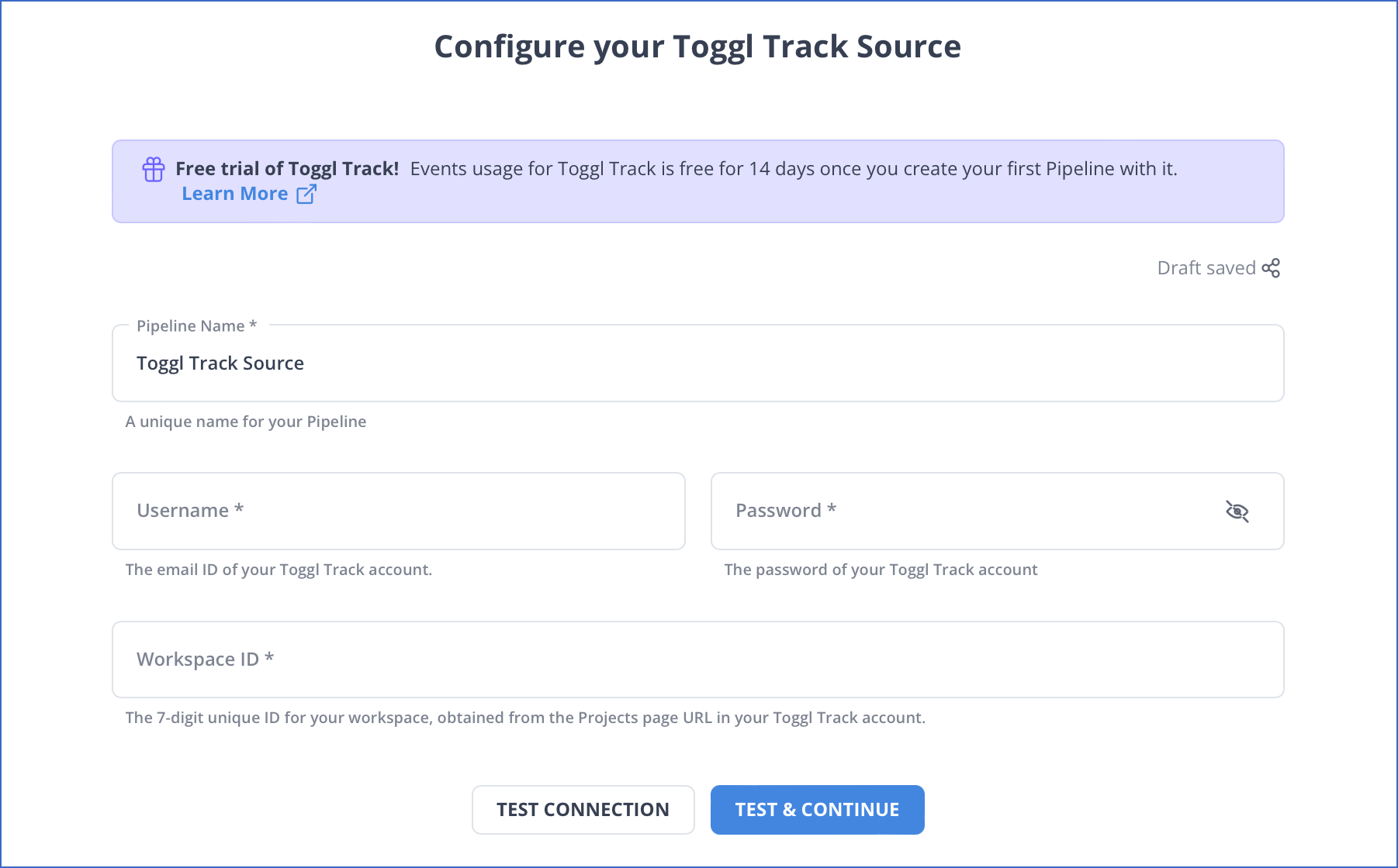 Toggl as your source. 